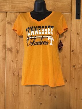 Colosseum University of Tennessee Women’s V-Neck Shirt Orange - NWT Small